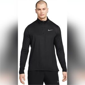 Nike Pro Dri-FIT Men's Black 1/4-Zip Long Sleeve Training Top Size Large